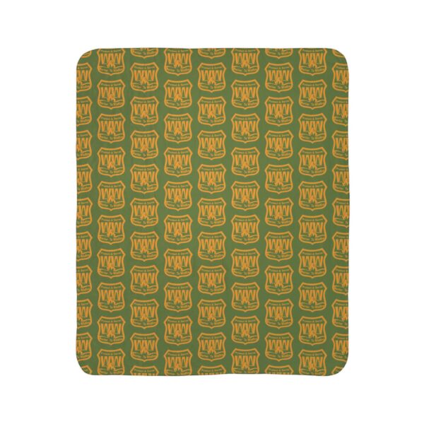 Fleece Sherpa Blanket Orange Glow - Image 9
