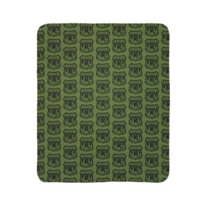 Fleece Sherpa Blanket Military Green