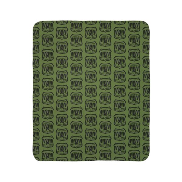 Fleece Sherpa Blanket Military Green