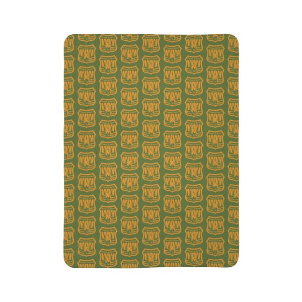 Fleece Sherpa Blanket Orange Glow - Image 5