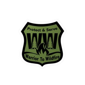 Warrior to Wildfire Vinyl Decal - Protect & Serve Sticker