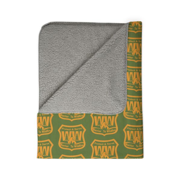 Fleece Sherpa Blanket Orange Glow - Image 8