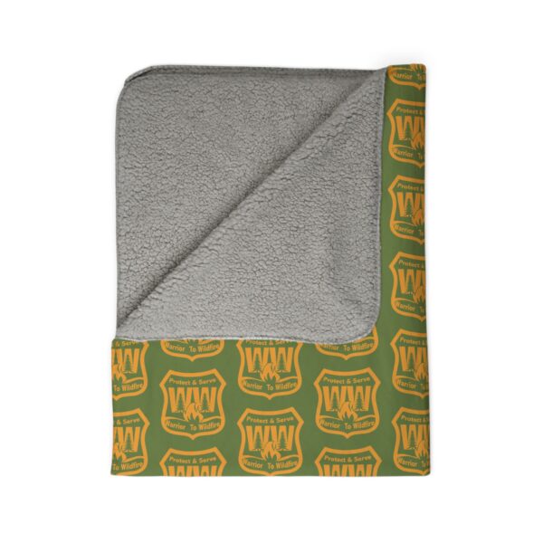 Fleece Sherpa Blanket Orange Glow - Image 4
