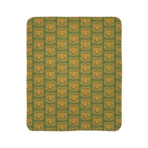 Fleece Sherpa Blanket Orange Glow
