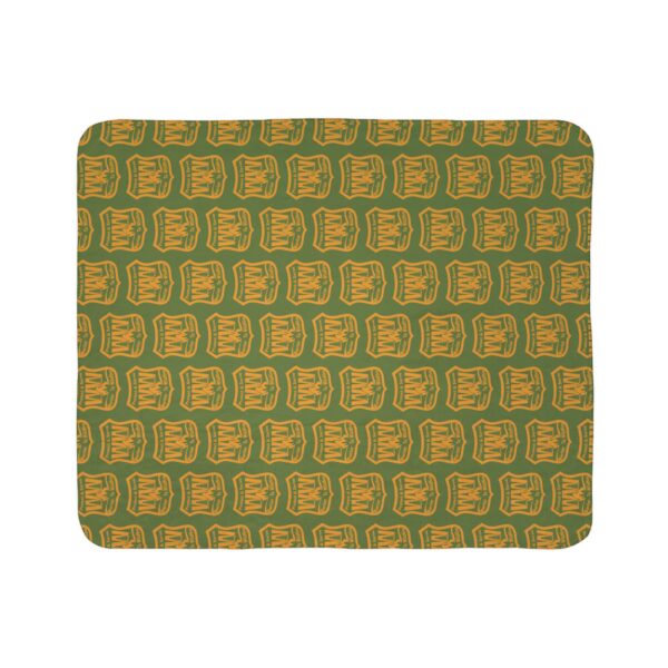 Fleece Sherpa Blanket Orange Glow - Image 2